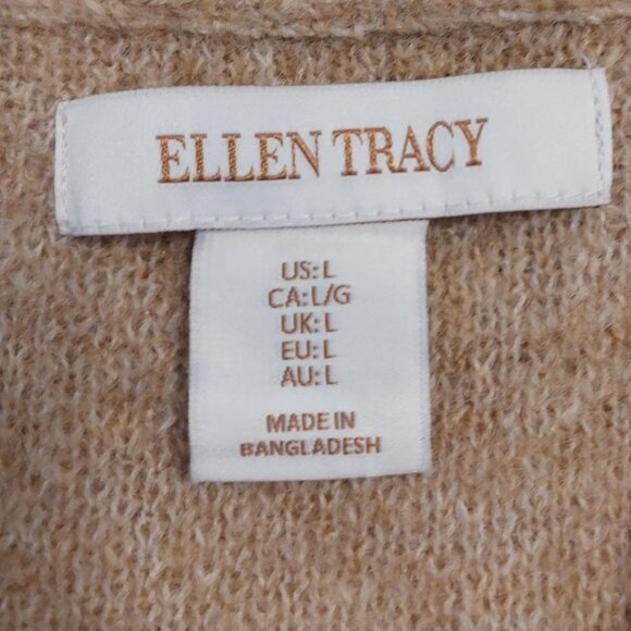 Ellen Tracy Long Knit Sweater Cardigan Coat - Picture 9 of 15